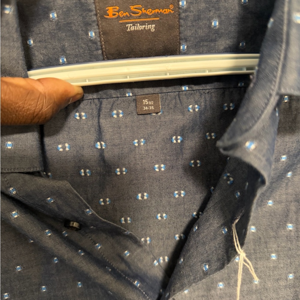 Ben Sherman Navy Patterned Button Down Shirt - image 2